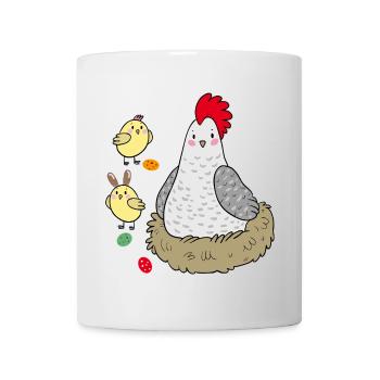 Chicken in the nest Easter - Mug - white - Front