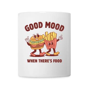 Gute Laune, wenn es Essen gibt - Tasse - Weiß - Vorne