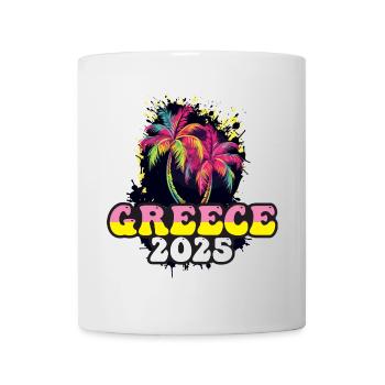 Grèce 2025 Palmiers de vacances - Mug blanc - blanc - Devant