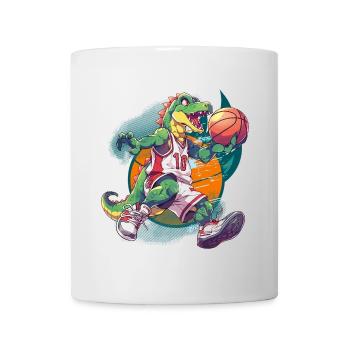 Basketball Dinosaur T-Rex Basketball Player - Mug - white - Front