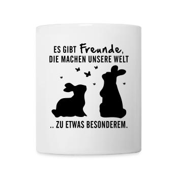 Freunde Hasen Leben - Tasse - Weiß - Vorne