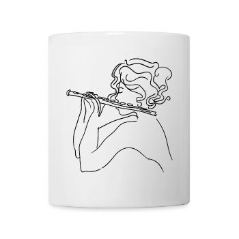 Flute Girl Sketch - Mug - white - Front
