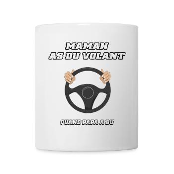 Maman as du volant - Mug blanc - blanc - Devant