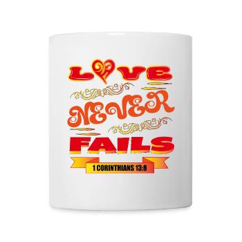 Love Never Fails - Mug - white - Front