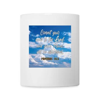 Proverbs16:3 - Mug - white - Front