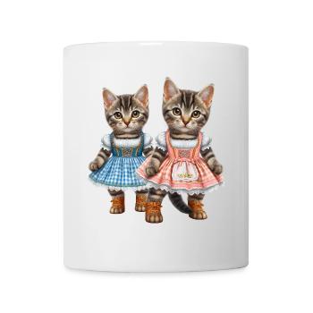 Dirndl-Miezen - Tasse - Weiß - Vorne
