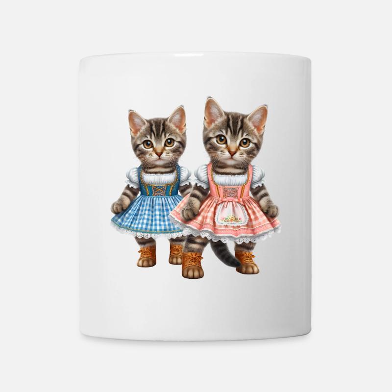 Dirndl kitties - Mug - white