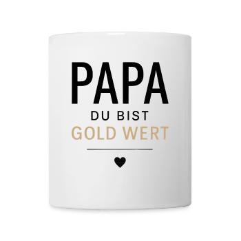 For the best dad: You're worth your weight in gold! - Mug - white - Front