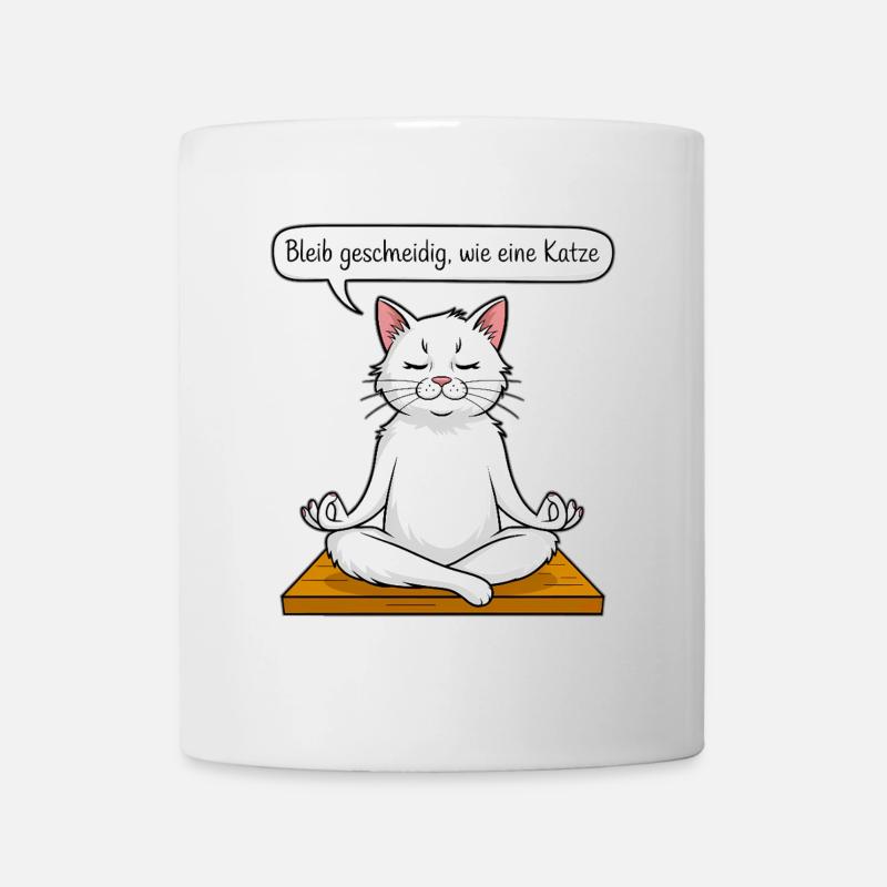 Cat Meditation - Mug - white