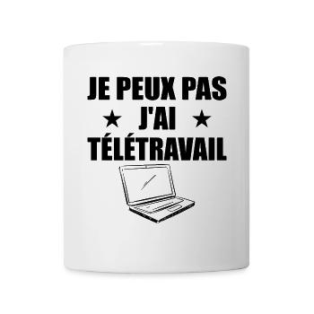 Ich kann nicht von zu Hause aus arbeiten! - Tasse - Weiß - Vorne