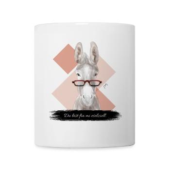 JvG Esel "Du bist fia mi eselziell" - Tasse - Weiß - Vorne