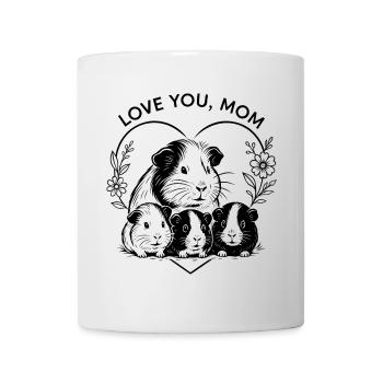 Meerschweinchen Mama Muttertag Geschenkidee - Tasse - Weiß - Vorne
