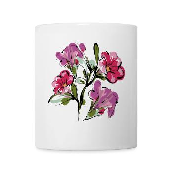 Blumenstrauß Flowers - Tasse - Weiß - Vorne