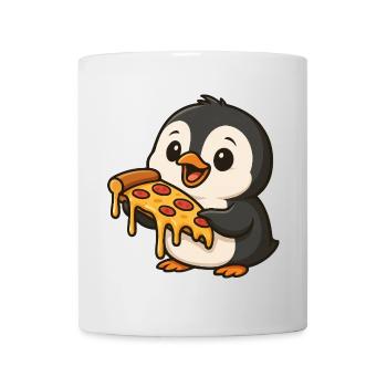 Cute Penguin Cartoon Pizza Pizza Lover Funny - Mug - white - Front