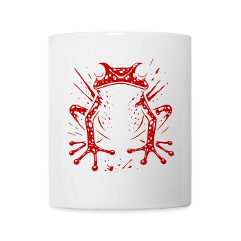 Red Poison Dart Frog - Tribal Animal Art - Mug - white - Front