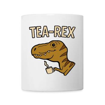 Tea Rex Dinosaur with Cup - Mug - white - Front
