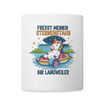 Einhorn Tretbootfahrt - Tasse - Weiß - Vorne