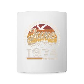 Juni 1974 Geschenk zum 51. Jahrestag Juni 1974 Retro - Tasse - Weiß - Vorne