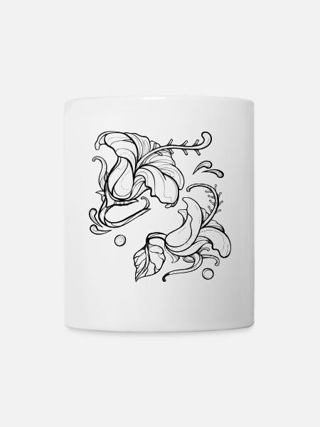 Blumen Hibiskus - Tasse - Weiß