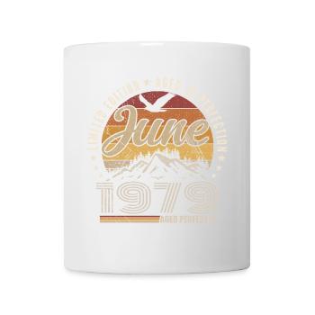 Juin 1979 Cadeau 46e Anniversaire juin 1979 Retro - Mug blanc - blanc - Devant