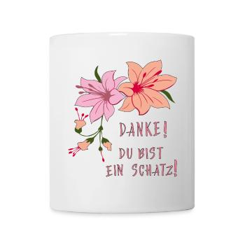Danke, Du bist ein Schatz - Tasse - Weiß - Vorne