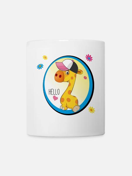 Giraffe sagt Hello - Tasse - Weiß