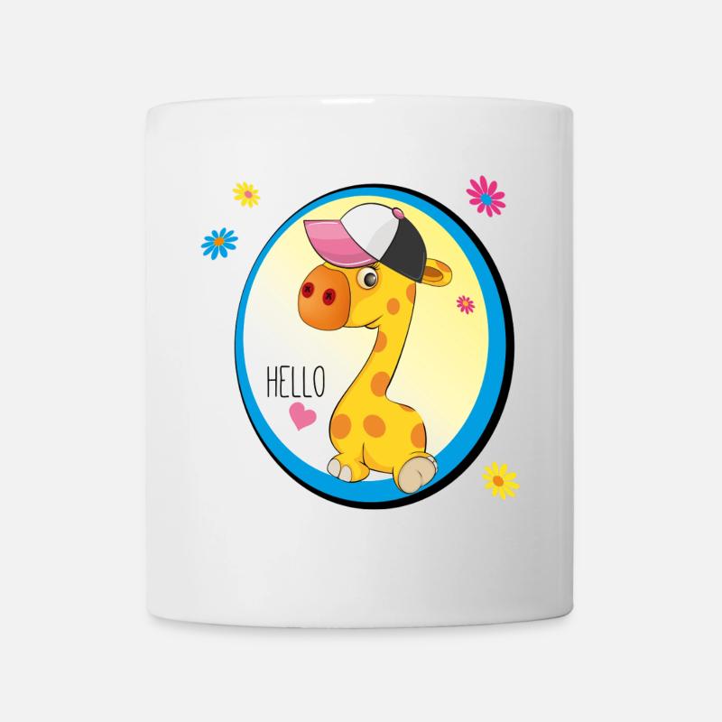 Giraffe sagt Hello - Tasse - Weiß