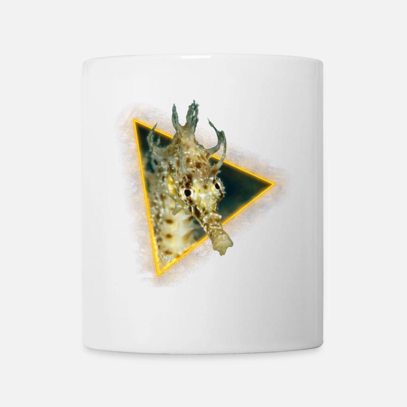 Hippocampe dans un triangle - Mug blanc - blanc