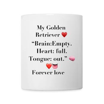 Free Retriever with Heart and Facial Expression - Mug - white - Front