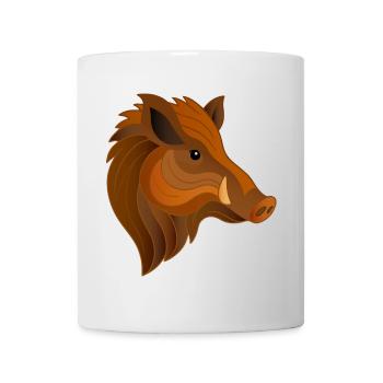 Wild Boar Portrait Expressive Forest Dweller - Mug - white - Front