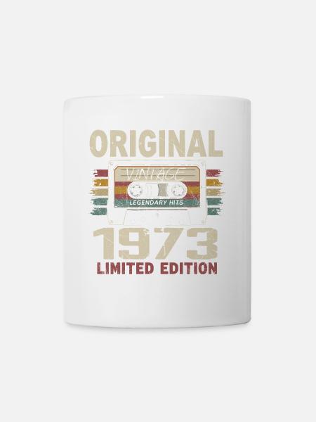 1973 cadeau anniversaire 1973 vintage 1973 rétro - Mug blanc - blanc