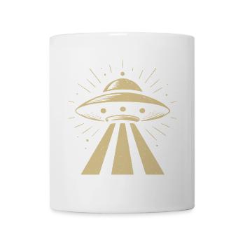 Minimalist UFO Alien Flying Saucer - Mug - white - Front