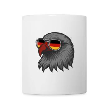 German Eagle with flag in DE glasses - Mug - white - Front