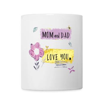 Maman et papa - Mug blanc - blanc - Devant