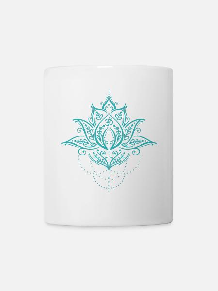 Om Lotusblume - Spirituelles Yoga Design - Tasse - Weiß