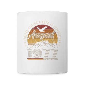 Août 1977 Retro Anniversaire août 1977 August 1977 - Mug blanc - blanc - Devant
