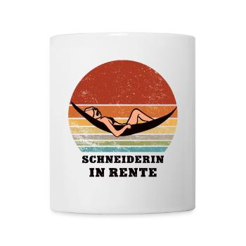 Rente Schneiderin Rentnerin Ruhestand Schneiderei - Tasse - Weiß - Vorne