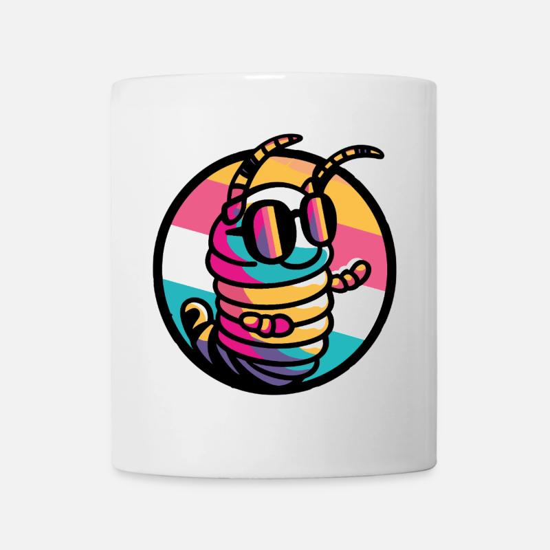 Wurm Cool Comic - Tasse - Weiß