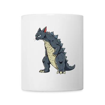 Chat comme lézard - Mug blanc - blanc - Devant