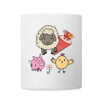 Retour à l’école avec le cône de sucre - Mug blanc - blanc - Devant