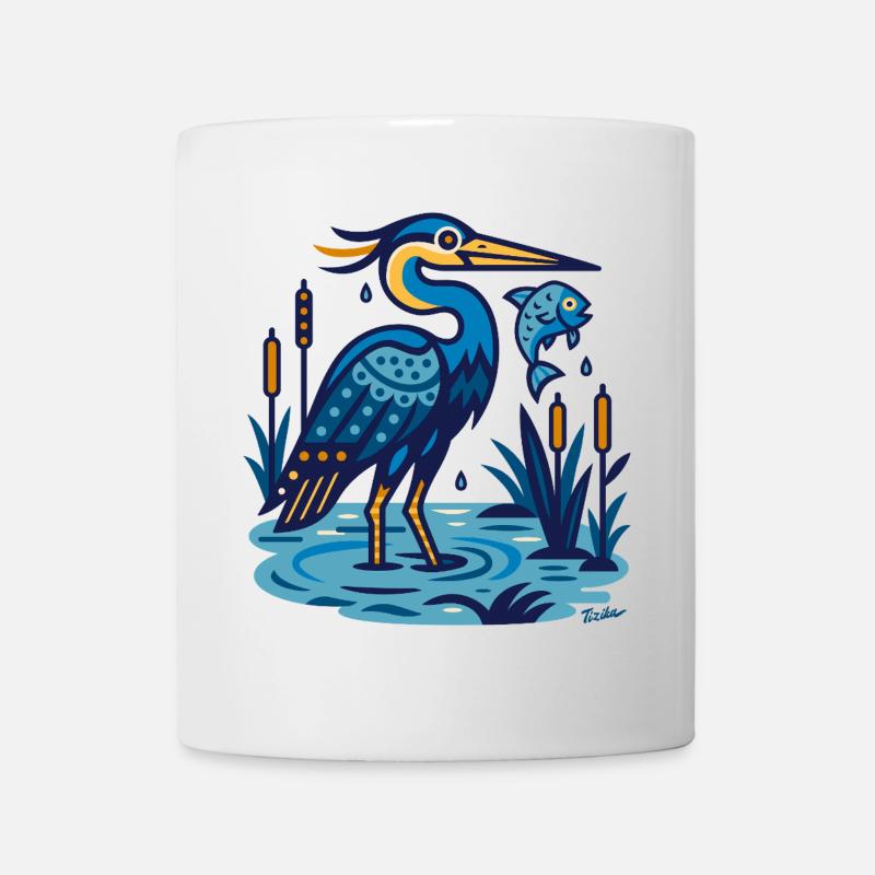 Graureiher - Tasse - Weiß