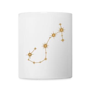 Stern Konstellation Skorpion Sternzeichen Geburtszeichen Gold - Tasse - Weiß - Vorne