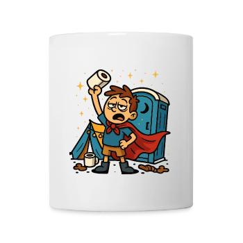 Papier toilette Festival Toilet Hero WC Lutte quotidienne - Mug blanc - blanc - Devant