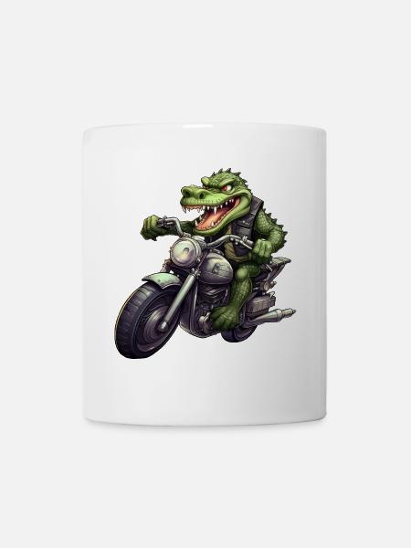 Alligator Moto / Moto Alligators - Mug blanc - blanc