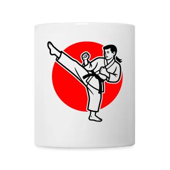 Karate Mae-Geri - Tasse - Weiß - Vorne
