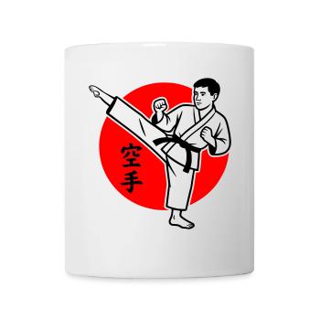 Karate Yokogeri männlich - Tasse - Weiß - Vorne