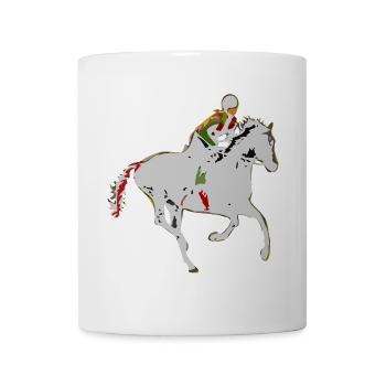 Motif équestre aventureux - Mug blanc - blanc - Devant
