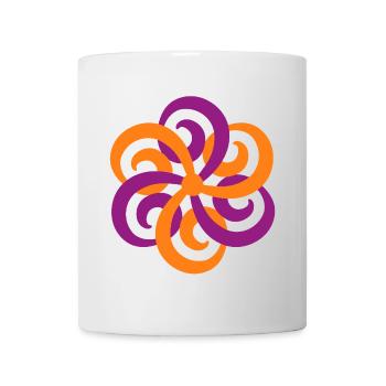 Doppel-Triskele Yoga Mandala Ornament Blume Deko - Tasse - Weiß - Vorne