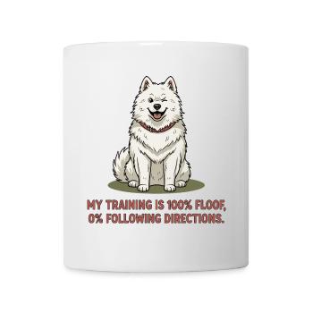 Mon entraînement : 100 % pelucheux, 0 % suivre les instructions - Mug blanc - blanc - Devant