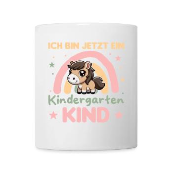 ich bin jetzt ein Kindergartenkind 2025 - Tasse - Weiß - Vorne